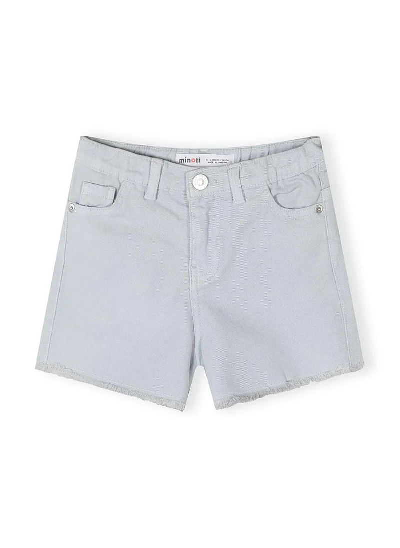 مينوتي Girls twill shorts 2-pack white and light blue 3-15 years